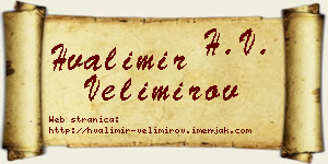 Hvalimir Velimirov vizit kartica